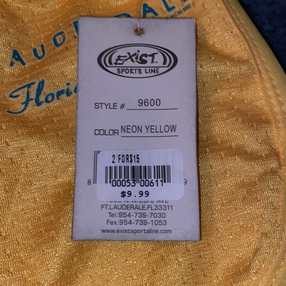 Wings Exist Beach store Beach shorts yellow athletic mesh Ft. Lauderdale Florida - Picture 6 of 11
